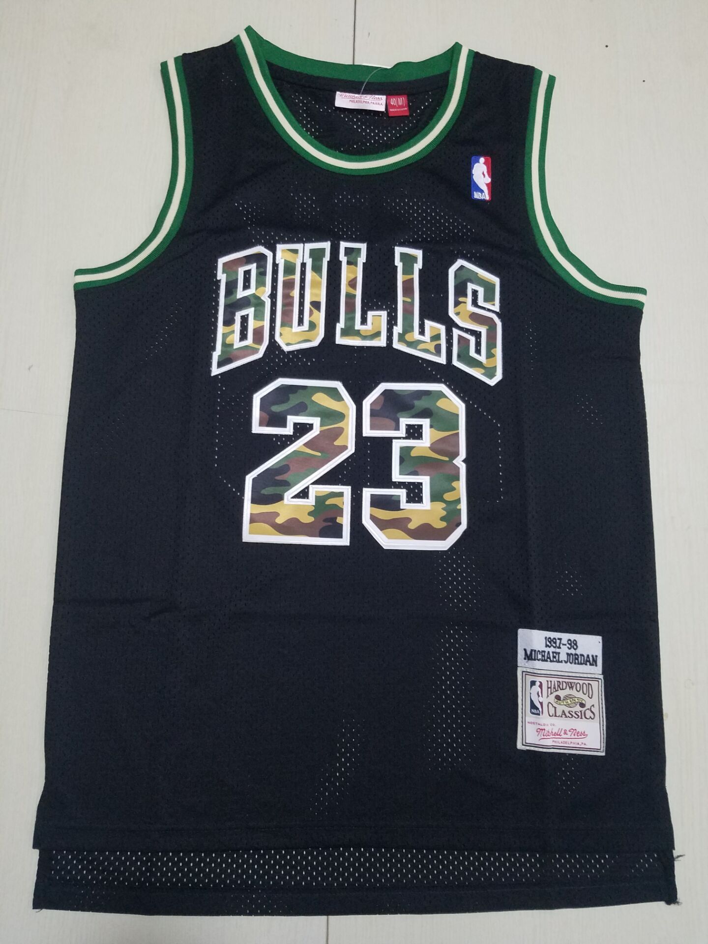 Men Chicago Bulls 23 Jordan Black Camo 2022 NBA Jersey